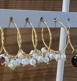 Creolen mit Süßwasserperlen