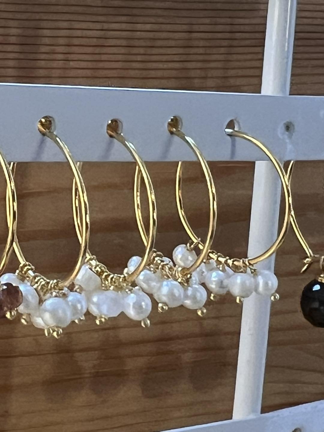 Creolen mit Süßwasserperlen