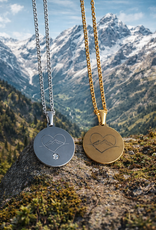 Kette Bergliebe Edelstahl goldfarben ohne Stein