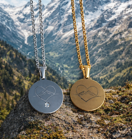 Kette Bergliebe Edelstahl goldfarben ohne Stein