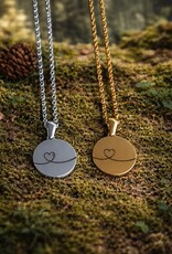 Kette Edelstahl mit verspieltem Herz