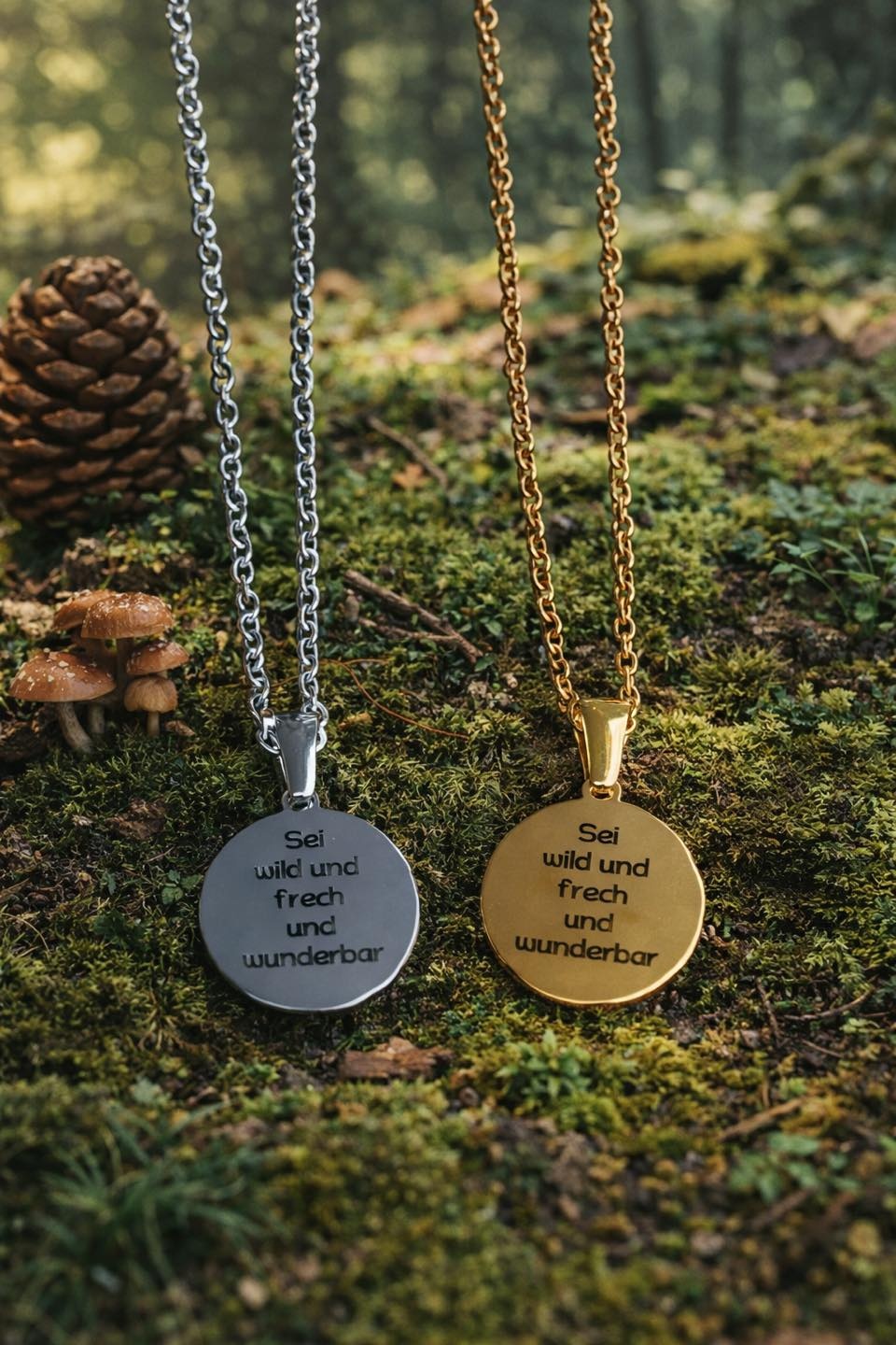 Kette Edelstahl mit Spruch