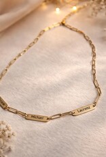 Paperclipkette individuell gravierbar