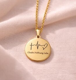Kette Edelstahl Glaube.Hoffnung.Liebe.