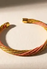 Armreif gedreht schwarz/gold