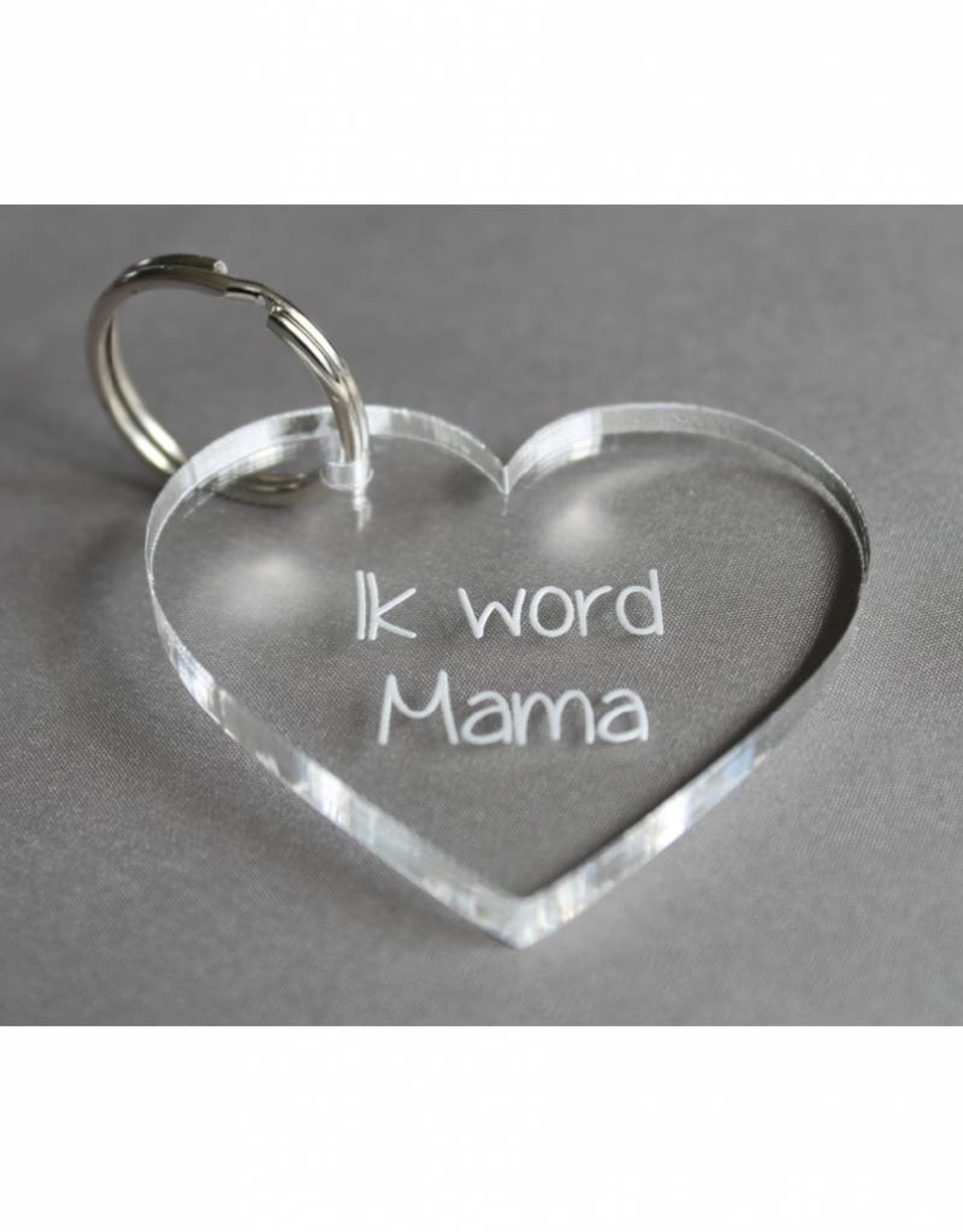 Sleutelhanger hartje "Ik word Mama"