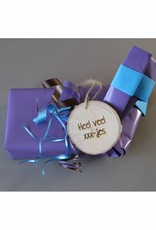 Houten cadeau-label - "Heel veel xxx-jes"