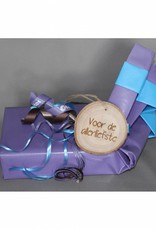 Houten cadeau-label - "Voor de allerliefste"