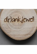 Houten cadeau-label - "D(r)ankjewe!l"