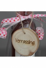 Houten cadeau-label - "Verrassing"