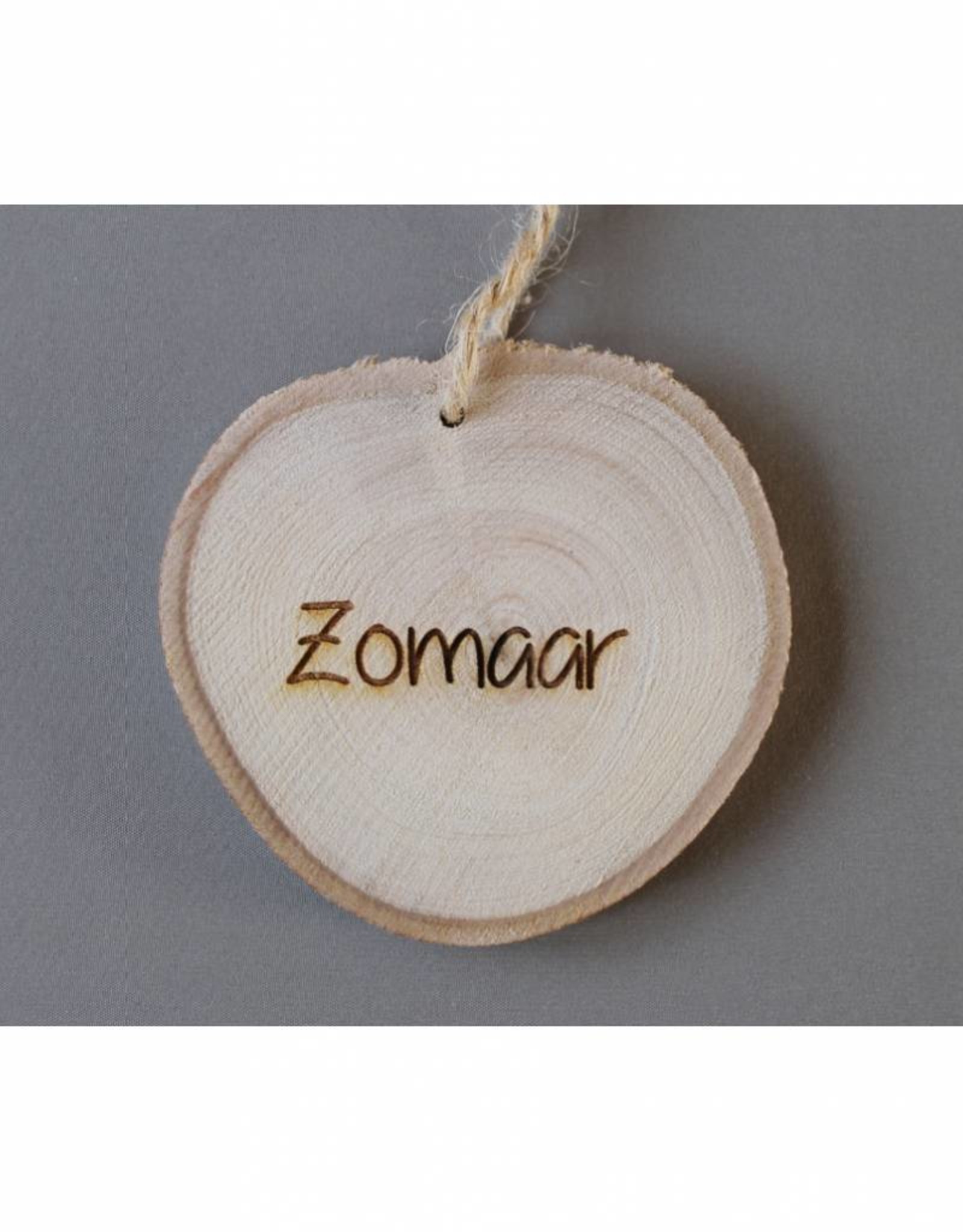 Houten cadeau-label - "Zomaar"