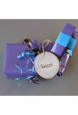 Houten cadeau-label - "Succes"