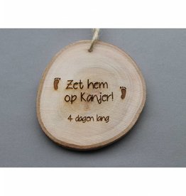 Houten cadeau-label - "Vierdaagse"