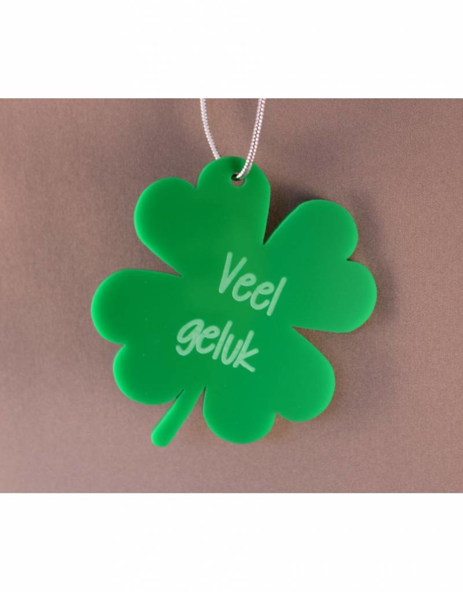 Cadeau-label Klavertje Vier - "Veel geluk"