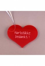 Cadeau-label Hart - "Hartstikke bedankt"