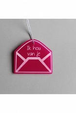 Cadeau-label Envelop - "Ik hou van je"