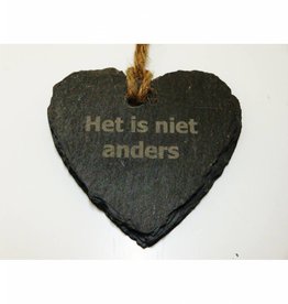 Hart leisteen klein met eigen tekst