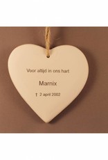 Houten hart wit