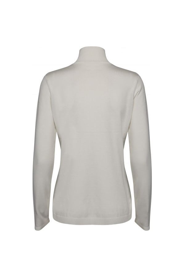 white roll neck knit