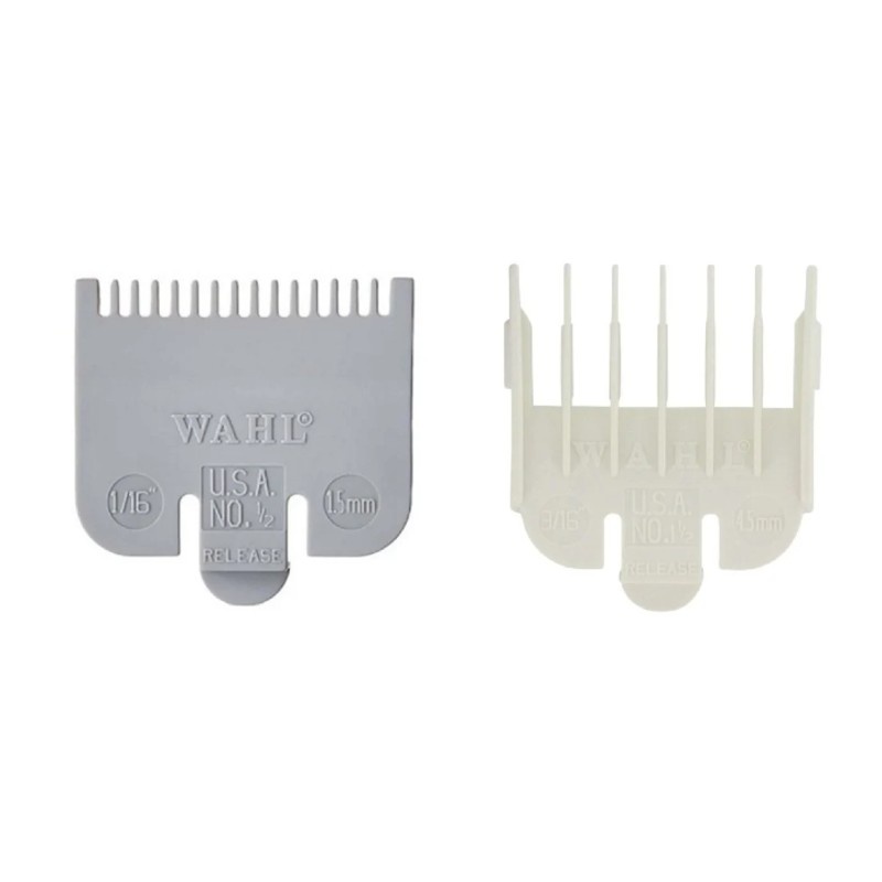 Wahl Professional OPTIONEEL: Wahl Opzetkam Nr. 1/2 (1,5 mm) Grijs & Nr. 1 1/2 (4,5 mm) Wit