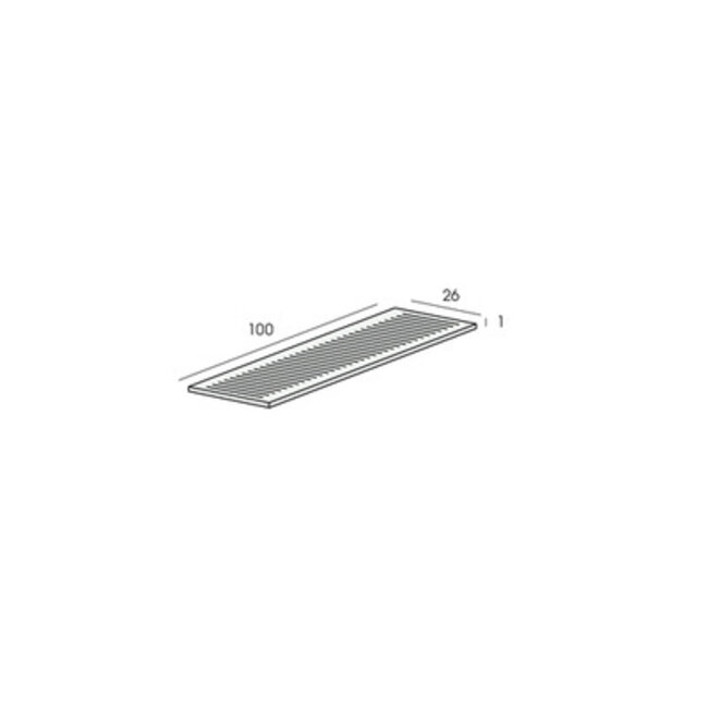Glasblokje 1 x 26 x 100 mm (1000 stuks)
