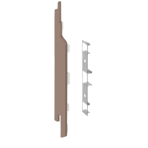 Keralit Eindkappen 2814 links incl. connector (5 stuks) - Bruingrijs (per stuk)