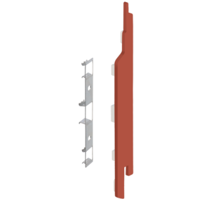 Keralit Eindkappen 2814 rechts incl. connector (5 stuks) - Steenrood (per stuk)