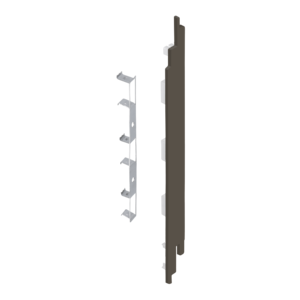 Keralit Eindkappen 2819 rechts incl. connector (5 stuks) - Kwartsgrijs (per stuk)