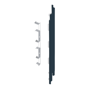 Keralit Eindkappen 2819 rechts incl. connector (5 stuks) - Staalblauw (per stuk)