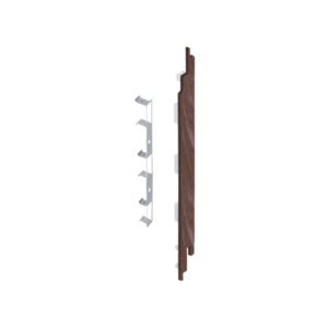 Keralit Eindkappen 2819 rechts incl. connector (5 stuks) - Bruin eiken (per stuk)