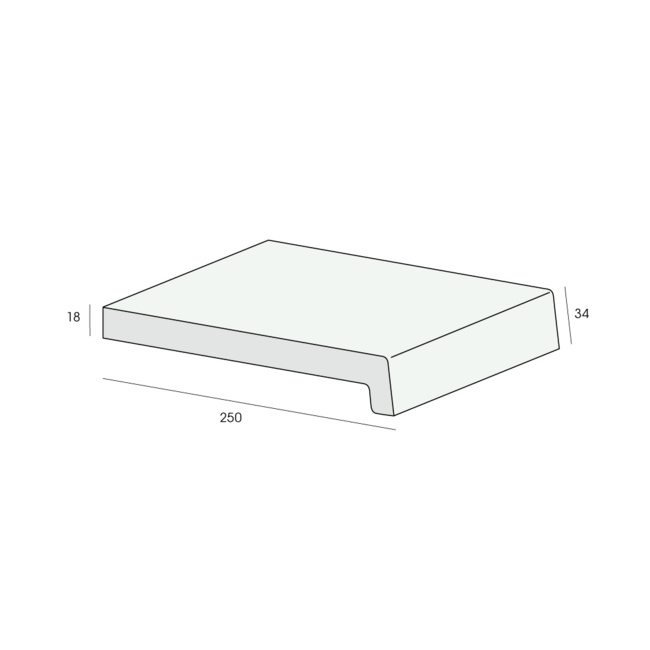 Prodec Vensterbank 25 cm – Crème (1 x 488 cm)