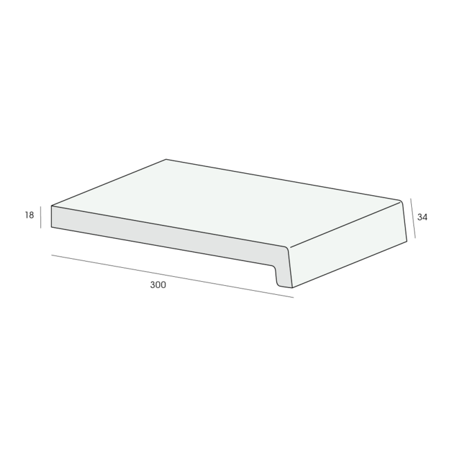 Prodec Vensterbank 30 cm – Wit (1 x 488 cm)