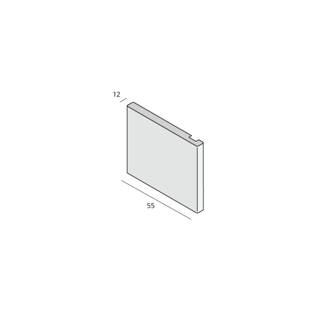 Prodec Koplat 55 x 12 mm - Wit