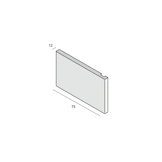 Prodec Koplat 75 x 12 mm - Crème