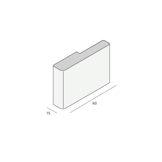 Prodec Plint 60 x 15 mm - Wit