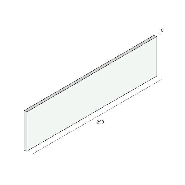 Prodec Dagstuk 290 x 6 mm - Crème
