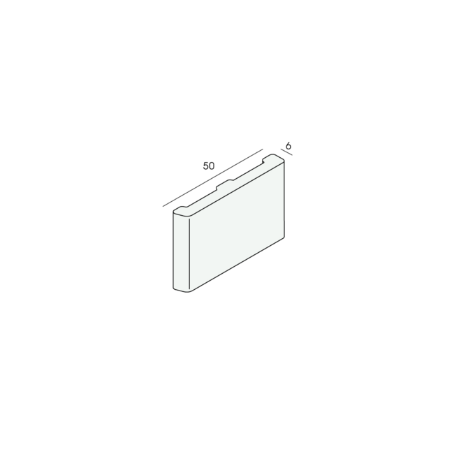 Prodec Plint 50 x 6 mm - Wit
