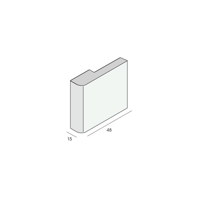 Prodec Plint 48 x 15 mm - Crème