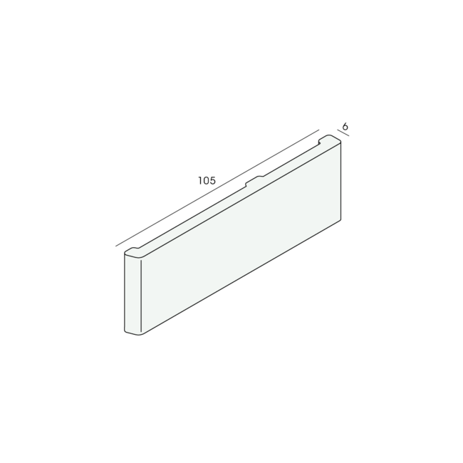 Prodec Plint 105 x 6 mm - Wit