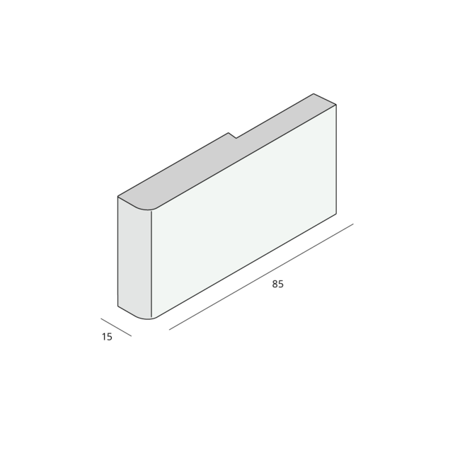 Prodec Plint 85 x 15 mm - Crème
