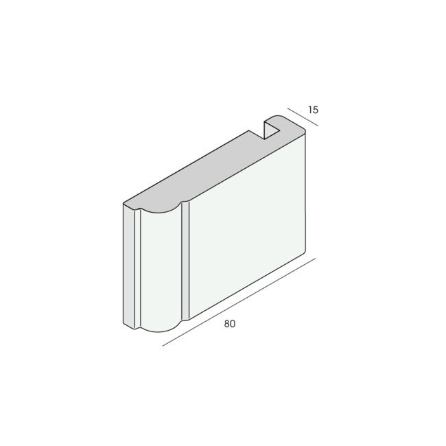 Prodec Kraallijst 80 x 12 mm - Crème