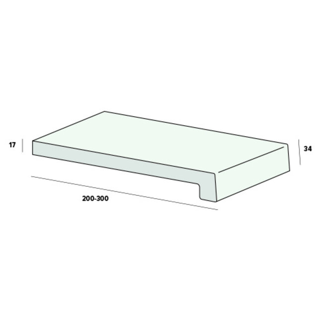 Werzalit Vensterbank 25 cm - Polarwit