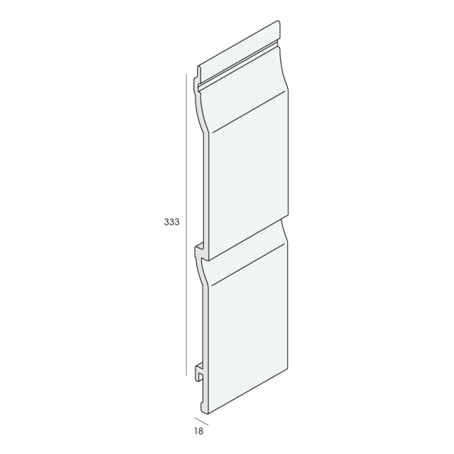 Novicell Rabat 333 mm (dubbel) grove nerf - Sahara beige
