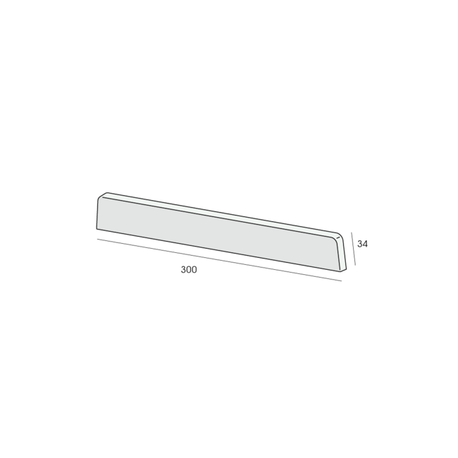 Prodec Eindkap vensterbank – Wit