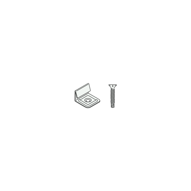 Eindclip (incl. schroef) t.b.v. montage hout (10 stuks)