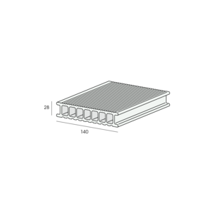 Twinson Vlonderplank 140 mm - Schorsbruin