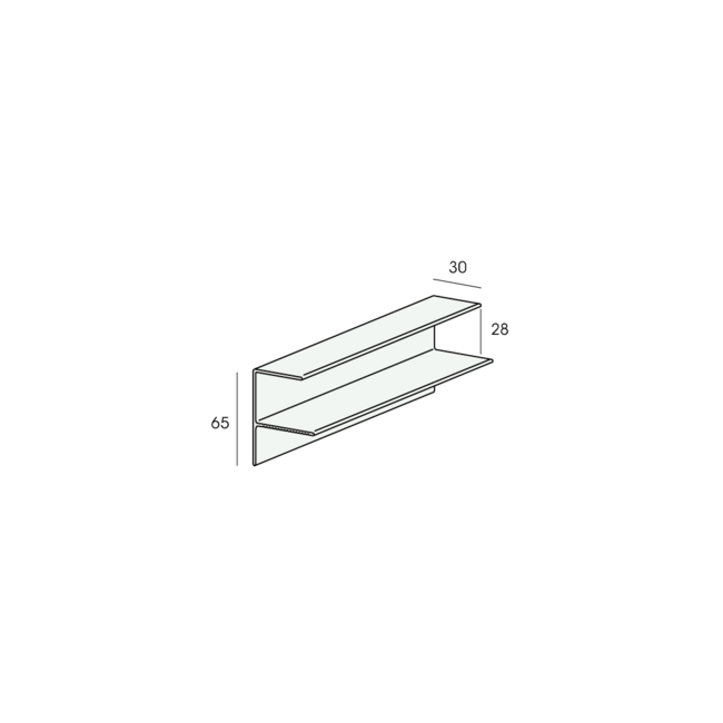 Aluminium randafwerkingprofiel - Bruin (1 x 300 cm)