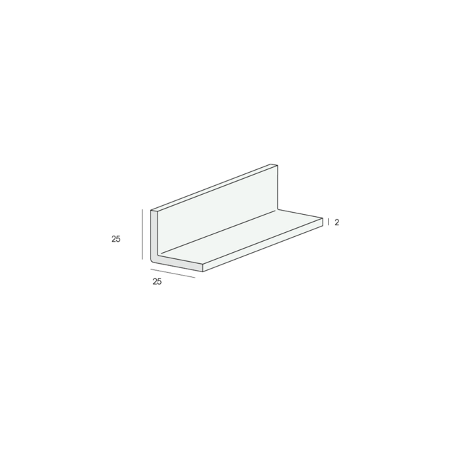 Heering Hoekprofiel 25 x 25 x 2 mm - Wit (1 x 520 cm)