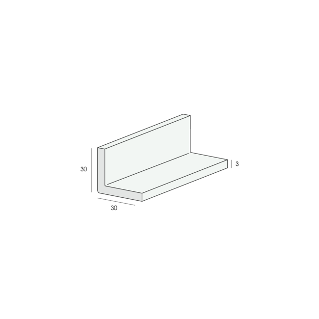 Heering Hoekprofiel 30 x 30 x 3 mm - Wit (1 x 600 cm)