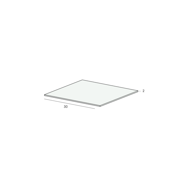 Heering Platprofiel 30 x 2 mm - Crème (1 x 600 cm)